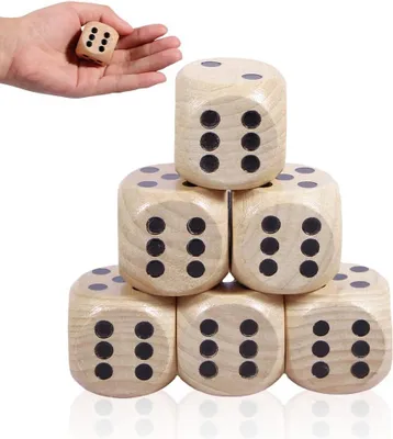 Produktbild von Holz-Würfel 30 mm, 6 Stück, für Mathematik und Spiele