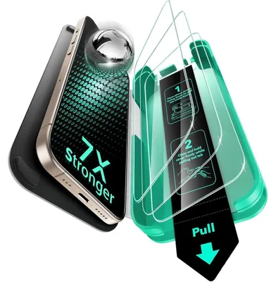 Image de Film de protection d'écran pour iPhone 16 Pro, en verre trempé, lot de 3