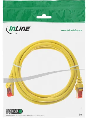 Produktbild von InLine Patchkabel, S/FTP (PiMf), Cat.6, 250MHz, PVC, Kupfer, gelb, 1,5m, 1,5 m, Cat6, S/FTP (S-STP), RJ-45, RJ-45, Gelb