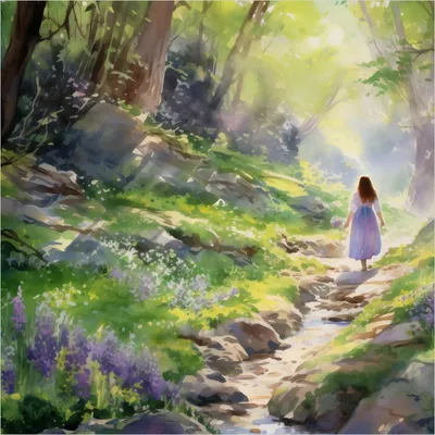 Produktbild von Wallario selbstklebende Möbelfolie/ Tischdecke für Innen und Außen, Größe: 50 x 50 cm - Wanderung im Morgenlicht