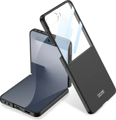 Obrázek produktu pro Pouzdro pro Samsung Galaxy Z Flip 7 Tenké Matné Pevné PC Pouzdro s Ochrannou Fólií na Displej černé