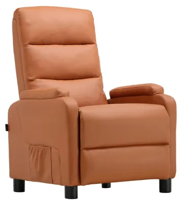 Immagine prodotto di Poltrona reclinabile - Divano - Poltrona relax - Poltrona - Schienale regolabile da 90° a 160° - Rivestimento in ecopelle, colore nero