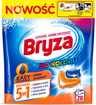Zdjęcie produktu dla Bryza Ironing 5w1 Kapsułki do prania kolorów, 28 sztuk