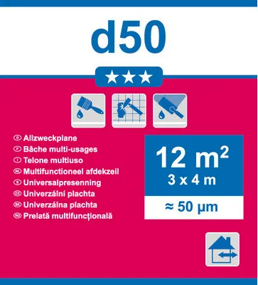 Produktbild von Allzweckplane D50 transparent 3 x 4 m 12 m²