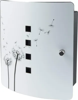 Produktbild von Schlüsselbox mit 10 Haken und Magnetschloss - Schwarz und Edelstahl