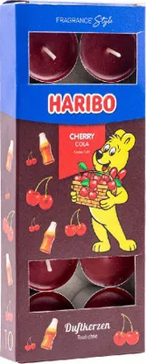 Obrázok produktu pre Haribo čajová sviečka Cherry Cola - 10 kusov