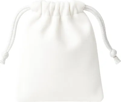 Image de Pochette en velours cadeau - Blanc 7x9cm KP38476