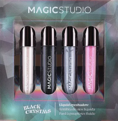 Produktbild von MAGIC STUDIO Black Crystals Set so 4 tekutými očnými tieňmi