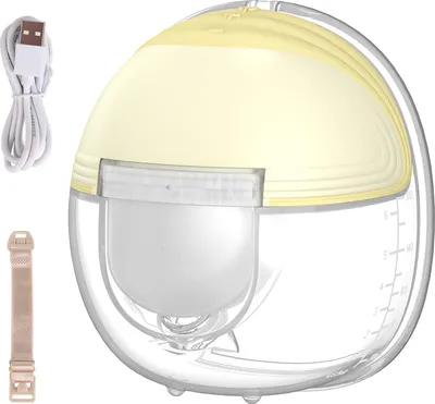 Produktbild von Unsichtbare tragbare Milchpumpe Tragbare elektrische Milchpumpe mit 2 Modi, 9 Saugstufen, geräuscharm, mit 24-mm-Silikonflansch, 180 ml Fassungsvermögen