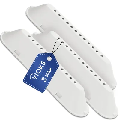 Produktbild von VIOKS Set 3x Trommelrippe 225x53x40 Ersatz für Indesit 482000023096 C00268109 C00533119 - Mitnehmerrippe für Whirlpool Ariston Indesit Waschmaschine Trockner – Größe 3 Stück