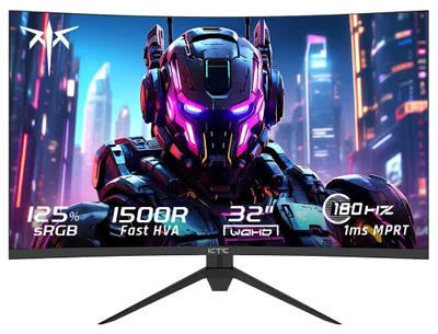 Obrázok produktu pre KTC H32S17 32 Zoll Curved Gaming Monitor QHD 180Hz 1ms HDR10 HVA FreeSync 1500R DP HDMI