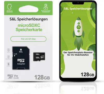 Produktbild von microSD Speicherkarte S&L für LG G7 One - Speicherkapazität: 128 GB