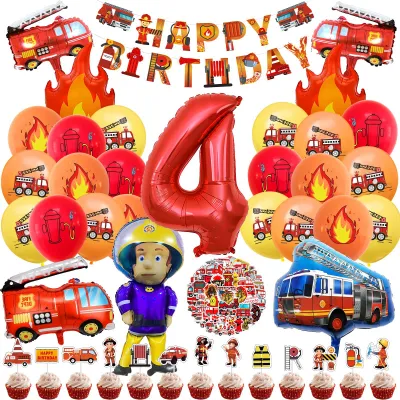 Productafbeelding van Feuerweerservice verjaardag decoratie set voor 4 jaar