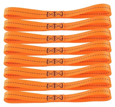 Zdjęcie produktu dla Pasy mocujące, 8 sztuk, długość 30 cm, szerokość 25 mm, do zabezpieczania ładunków w samochodzie, motocyklu, rowerze