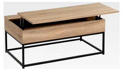 Produktbild von Couchtisch mit Hubtischplatte 100x55 cm im Industriestil
