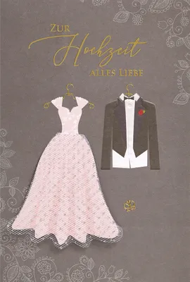 Produktbild von Hochzeit - Collage - Glückwunschkarte im Format 11,5 x 17 cm mit