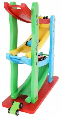 Produktbild von Kruzzel 22457 Bunte Rennbahn mit 4 Autos