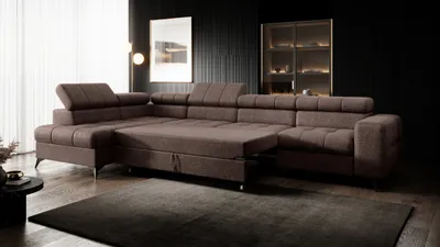 Produktbild von Modernes Ecksofa Pudding maxi - mit Schlaffunktion und verstellbaren Kopfstützen Links INFINITY 3