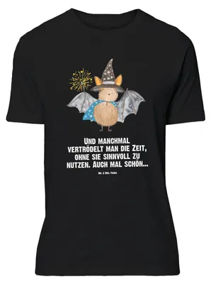 Produktbild von Mr. & Mrs. Panda Größe L T-Shirt Fledermaus Zauberer - Schwarz - Geschenk, Fledermäuse, Shirt, mit Spruch, Frauen, Reinsteigern, Tshirt, Lustige Sprüche, Magier