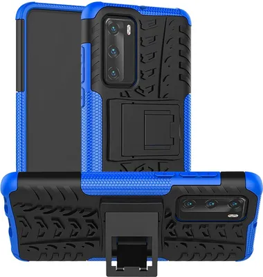 Produktbild von Conie Outdoor Schutzhülle für Huawei P40 Hybrid Silikon Hard Case Cover Hülle mit Ständer in Blau