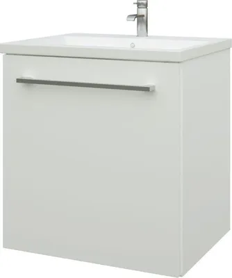 Produktbild von Waschtischunterschrank Nadiad 21, Farbe: Weiß glänzend – 50 x 51 x 39 cm (H x B x T)