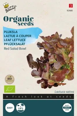 Produktbild von Buzzy Organic Pflücksalat Red Salad Bowl -  Samen - Ca. 1 gr | Buzzy_92680