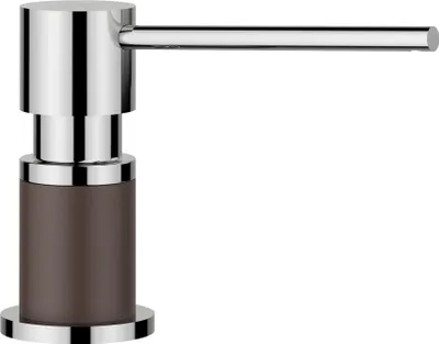 Produktbild von BLANCO LATO Spülmittelspender SILGRANIT-Look zweifarbig cafe/chrom