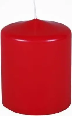 Produktbild von Premium Stumpenkerzen Rot 80 x 60 mm, 1 Stück