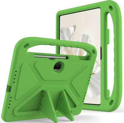 Produktbild von Hülle für Honor Pad 9 12,1 Zoll, Leichte Stoßfeste Eva Kinder Schutzhülle mit Griff und Faltbarem Ständer Grün