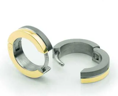 Produktbild von Boccia Titanium 0510-03 Damen Creolen Titan Bicolor Gold