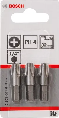 Produktbild von Schrauberbit Extra-Hart PH 4, 32 mm, 3er-Pack
