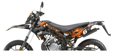 Immagine prodotto di Kit Adesivi Carene 18 Pezzi STAGE6 Arancio Nero Derbi X-TREME / X-RACE 2010 / 17