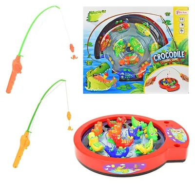 Produktbild von Krokodil Fishing Game Kinderklspiel spannendes Angelspiel mit bunten Krokodilfiguren