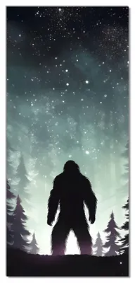 Produktbild von Wallario selbstklebende Türtapete 100 x 220 cm - Begegnung im Sternenwald - Abwischbar, rückstandsfrei zu entfernen