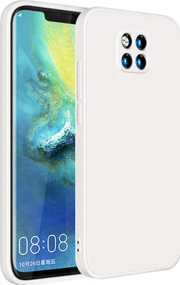 Produktbild von Huawei Mate 20 Pro Hülle, LaimTop Slim Liquid Silikon Gel Gummi Schutzhülle für Huawei Mate 20 Pro Weiß