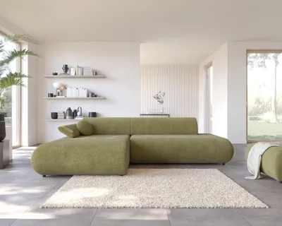 Obrázek produktu pro Rozkládací rohová sedačka s úložným prostorem SURREY 1 - khaki, levý roh