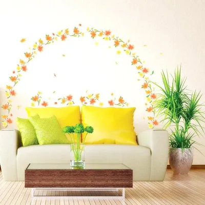 Image de Autocollants muraux, films adhésifs décoratifs, fleurs d'automne