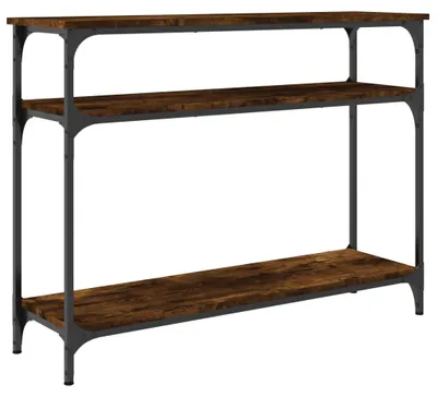 Imagen del producto de Mesa consola madera de ingeniería roble ahumado 100x29x75 cm