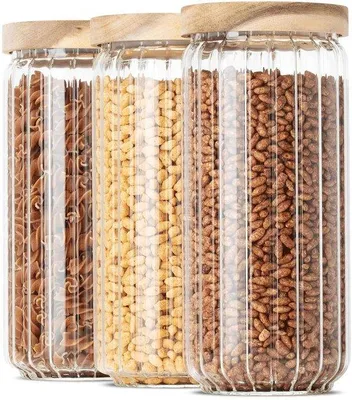 Productafbeelding van Lucht- en waterdichte, stapelbare opbergdozen, 3-delig, 1000 ml