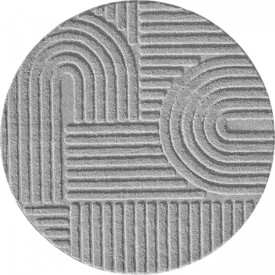 Produktbild von 80x80 (Durchmesser) Kreis Kierteppich Art 1121 Silver Rund
