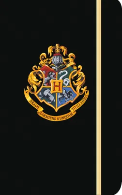 Produktbild von Harry Potter Notizbuch - Hogwarts Hardcover liniert 80 Blatt mit Gummiband Schwarz 13 x 21 cm