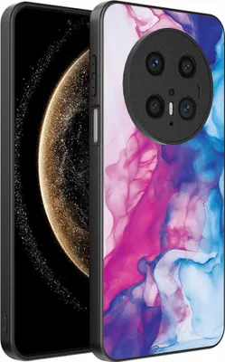 Produktbild von Geeignet für Huawei Mate 70 Pro / 70 Pro Plus Telefon Fall mit rosa blau Marmor Print - TPU Backcover Fall Rose Blue Marble Design - Smartphonica