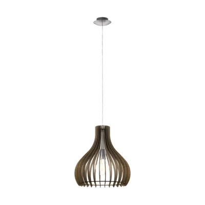 Produktbild von Eglo 96259 Tindori Hängelampe 38cm Nickel-Matt Dunkelbraun