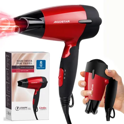 Produktbild von Aigostar Haartrockner Reise, 1500W Föhn Klappbar mit Doppelspannung