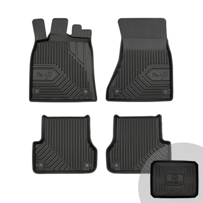 Produktbild von FROGUM No.77 Gummimatten Ganzjahresset von Auto Fußmatten Autofussmatten für Audi A6 C7 2011-2018