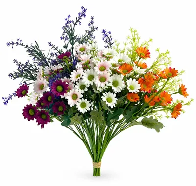 Kunstblumen-Set, 6 Stück, gemischt, für DIY-Deko