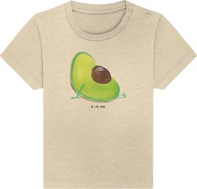 Produktbild von Mr. & Mrs. Panda Babyshirt Avocado Schwangerschaft 24. - 36. Monat - Natural Raw - Geschenk, Wunder, Kinder T-Shirt, Baby Kurzarmshirt, Organic, Geburt, , Liebe