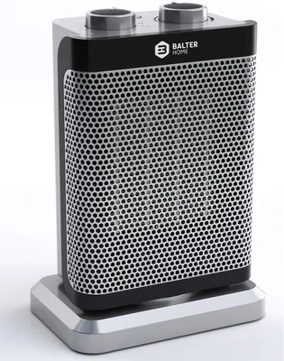 Produktbild von BALTER Heizlüfter Energiesparend Leise, 1500W Heizstrahler, Heizung innenraum Bad, 15-35°C, 3 Stufen, Elektroheizung mit 40° Oszillation, Timer, klein