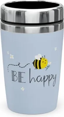 Produktbild von LaVida Thermobecher "Be Happy - Biene", Kaffeebecher to go, 240 ml