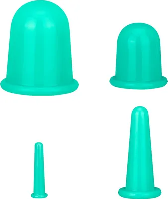 Produktbild von Silikon-Schröpftherapie-Set Silikonbecher zum Schröpfen, Massage, Schröpfen, Set zur Reduzierung von Cellulite, Gesichtskörpermassage(Grün)